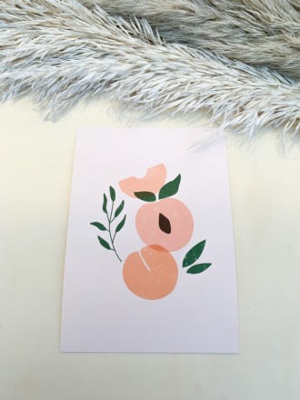 Postkarte - Peach - la maison merle