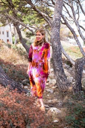 MIO ANIMO - VANJA DRESS Bright Sunset - The Better Days Collection Fair made in Berlin