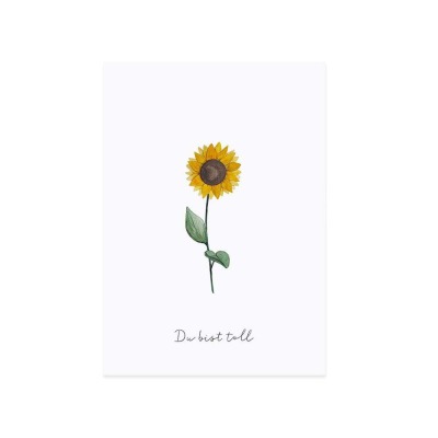 Eulenschnitt - POSTKARTE - Sonnenblume - Postkarte