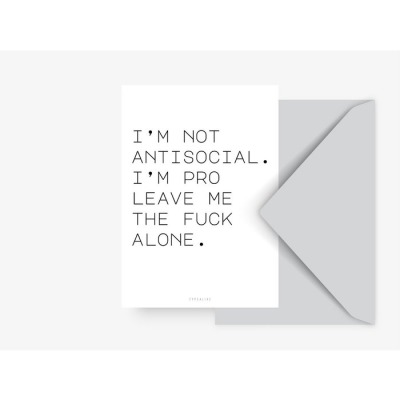 typealive - Postkarte - Antisocial - Offsetdruck auf Naturpapier
