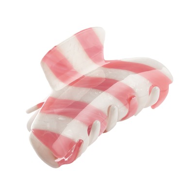 Hello Love - Hair Clip Theda stripes - pearl raspberry - Designed in Hamburg