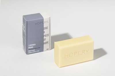 Hopery - natural &amp; friendly bar soap 140g / LAVENDA ORANGE - GIVE A PIECE OF HOPE