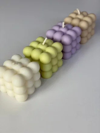 Mykiro - Bubble Kerze - verschiedene Farben - Kerze aus Rapswachs