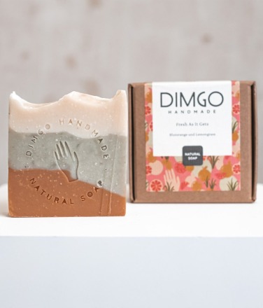 DIMGO - FRESH AS IT GETS - NATURSEIFE - 100g - Handgemachte Naturseife mit Blutorange und Lemongras