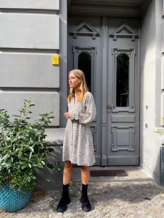 MSCH Copenhagen - MSCH Saloma Ladonna Shirt Dress - Cement - Ecovero Viscose