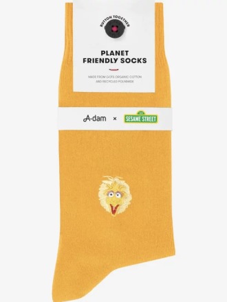 A-dam x Sesame Street - Socken - Big Bird - PETA zertifiziert vegan - Organic Cotton