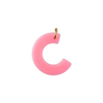 Hello Love - Letter Charm C - baby pink - Designed in Hamburg
