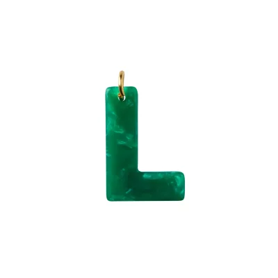 Hello Love - Letter Charm L - ivy green - Designed in Hamburg