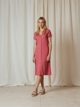 indi &amp; cold - FOOT PRINT BETH DRESS - 100 SUSTAINABLE VISCOSE WOVEN