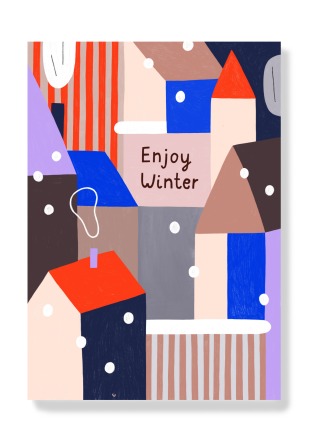 AnnaKatharinaJansen - Postkarte - Snowy Town - Weihnachtskarte