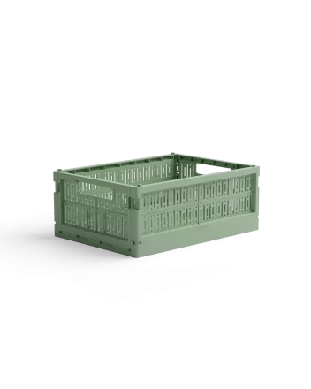 made crate midi - green bean green - Klappbox 34 x 24 x 13 cm