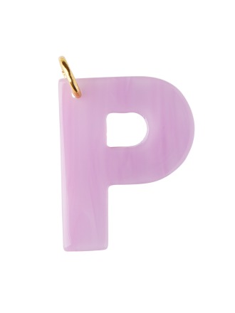 Letter Charm P - orchid - Hello Love