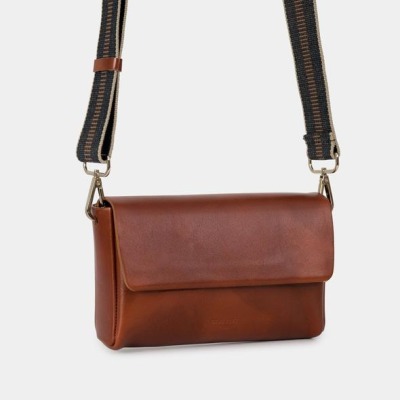 ann kurz - PACK LARGE Shoulder Bag - Vegetal Leather Cuoio - Umhängetasche