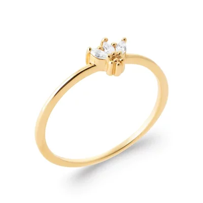 JOIA - Ring - PETAL ZIRCONIA RING - Gold - JOIA
