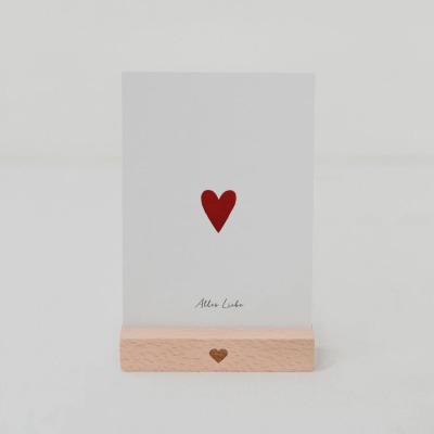 Eulenschnitt - POSTKARTE - Kleines Herz - Postkarte