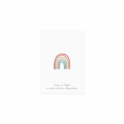 Eulenschnitt - POSTKARTE - Regenbogen - Postkarte