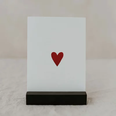 Eulenschnitt - Aquarellkarte Heart - Postkarte