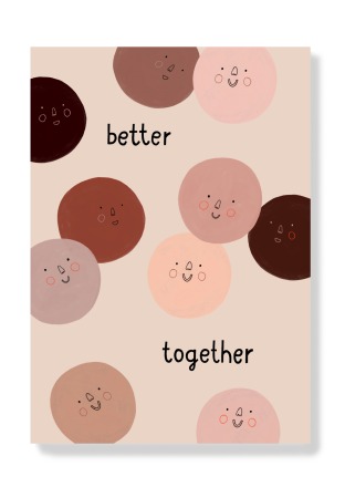 AnnaKatharinaJansen - Postkarte - Better Together - create fair and ecofriendly