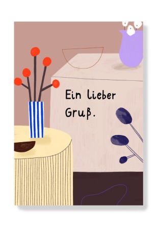 AnnaKatharinaJansen - Postkarte - Lieber Gruß - create fair and ecofriendly