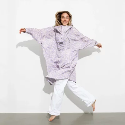 VIVI MARI - Raincoat leo splashes lavender/grey - 100 recyceltes Polyester