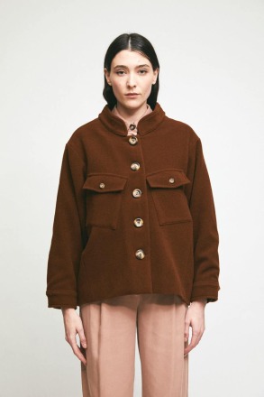 RITA ROW - Serval Coat - Brown - Ethically Made In Spain