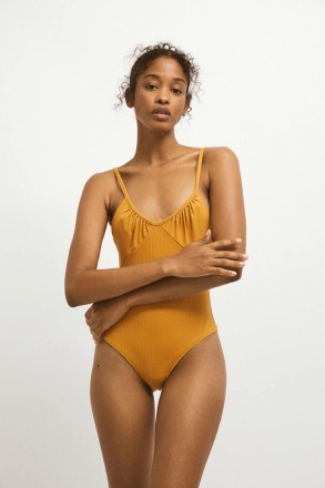 RITA ROW - Serena Swimsuit - Ocher - Ethically made in Portugal