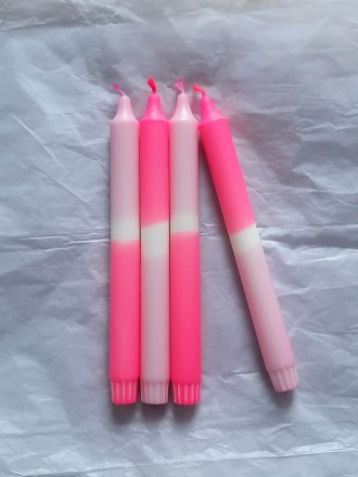 B K UNIQUE ARTS - Kerze groß - Pink-Rosé - Handgetaucht