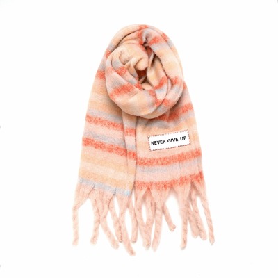VTD - MAXI SCARF - NEVER GIVE UP - 100 RECYCLED FIBRES