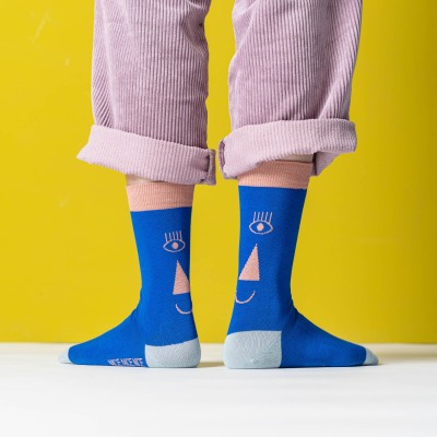nicenicenice - friendly socks | back face | royal - 75 Baumwolle 20 Polyamid 5 Elasthan