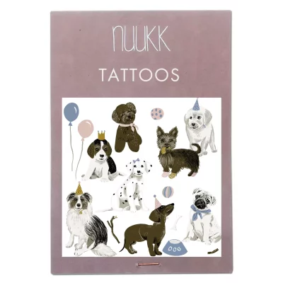 nuukk - Vegane Kindertattoos Hunde - Vegane Wassertransfer-Tattoos