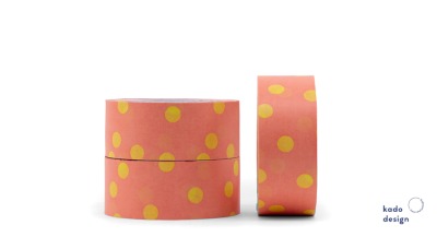 Kadodesign - Papiertape - Dots Apricot - perfect for creativ working
