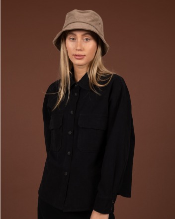 WEMOTO - Stella Flannel - Oversized Worker Shirt - black - 100 Baumwolle