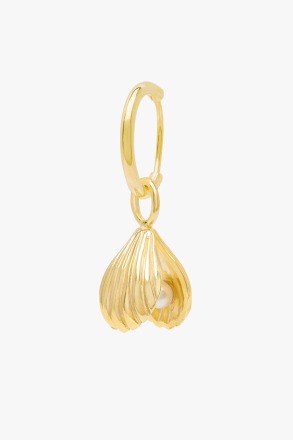 wildthings collectables - Clam shell earring gold plated - produced locally and sustainably