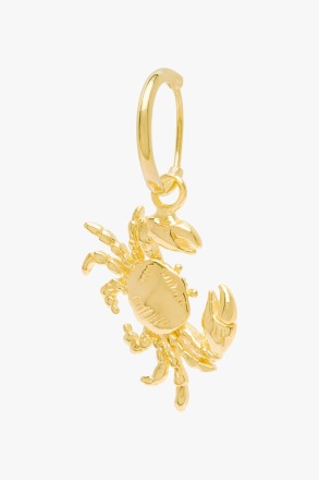 wildthings collectables - Crab earring gold plated - produced locally and sustainably