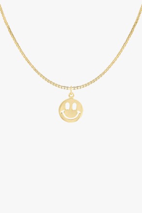 wildthings collectables - Smiley necklace gold plated - produced locally and sustainably
