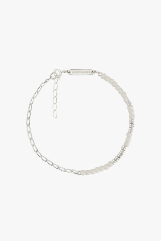 wildthings collectables - Think twice chain bracelet white silver - produced locally and sustainably