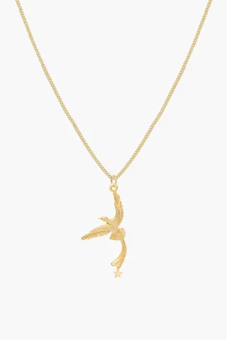 wildthings collectables - Bali bird necklace gold plated - Handmade in Bali