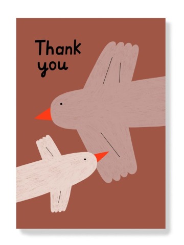AnnaKatharinaJansen - Postkarte - Thank you Vögel - create fair and ecofriendly