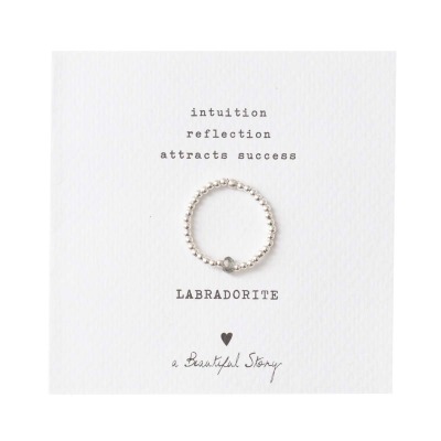 a Beautiful Story - Ring - Sparkle Labradorit Silber - Der Labradorit hat eine starke Intuition