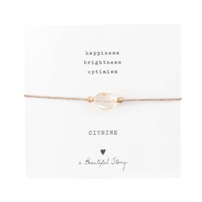 a Beautiful Story - Armband - Edelsteinkarte Citrin Gold - Citrin macht gute Laune