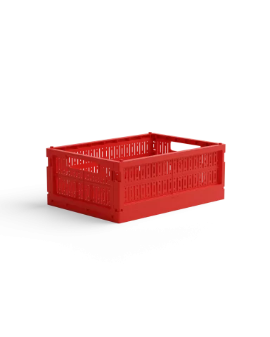 made crate midi - bright red - Klappbox 34 x 24 x 13 cm