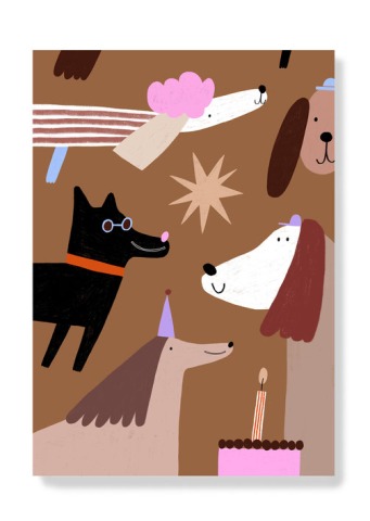 AnnaKatharinaJansen - Postkarte - Partydogs - create fair and ecofriendly