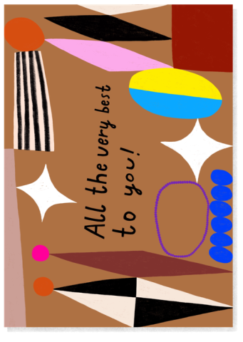 AnnaKatharinaJansen - Postkarte - All the Very Best - create fair and ecofriendly