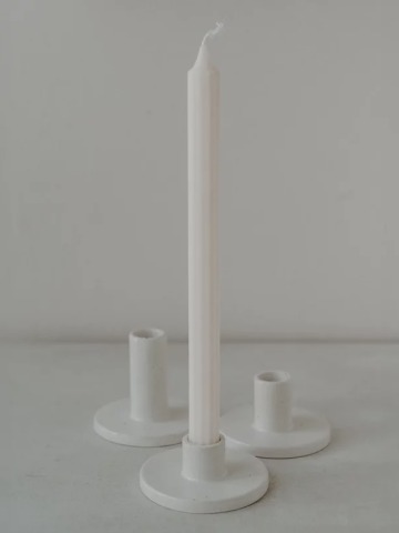 Eulenschnitt - Kerzenständer Calma mittel - aus Steingut