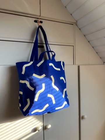 Kadodesign - Cotton Bag Jantien Baas Stripes - Blue White - 100% Cotton
