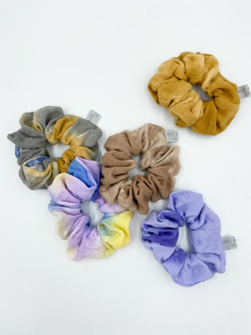MIO ANIMO - Scrunchie Tie Dye Musselin - verschiedene Farben - Fair made in Berlin