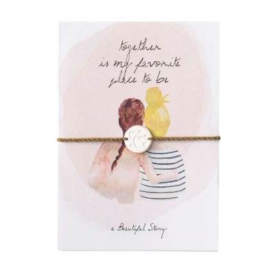 a Beautiful Story - Schmuck Postkarte zwei Freundinnen - Schmuckpostkarte mit Umschlag