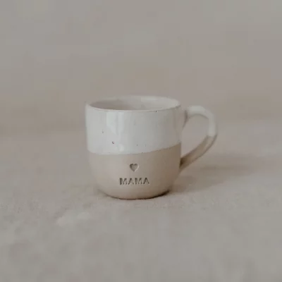 Eulenschnitt - Espresso Tasse Mama - Becher aus Steingut