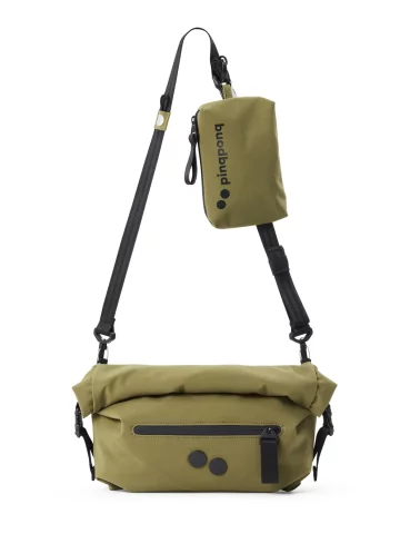 pinqponq Backpack AKSEL - Solid Olive - aus 100% recycelten PET-Flaschen