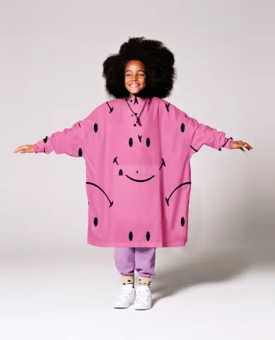 Rainkiss - Classic Smile x Smiley - Kids Rain Poncho - Certified 100% Recycled Polyester